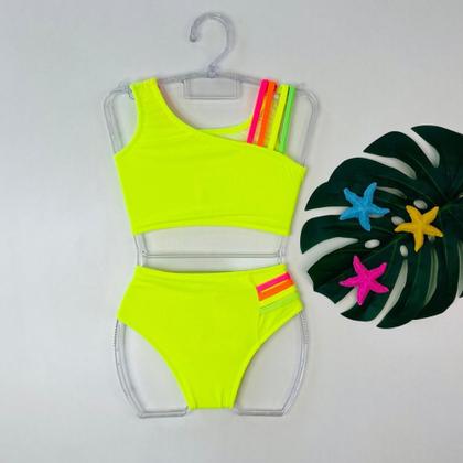 Imagem de Kit 2 Biquíni Infantil Traje De banho + Chapéu De Praia Blogueirinha