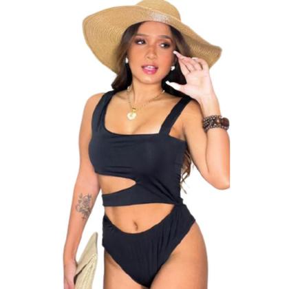 Imagem de Kit 2 Biquini Maio Feminino Praia Bojo Branco Body Maio Bojo - ÚN 38 ao 42 - Preto e Rosa Neon