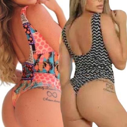 Imagem de Kit 2 Biquini Maio Feminino Praia Moda Body Litoral Abacaxi
