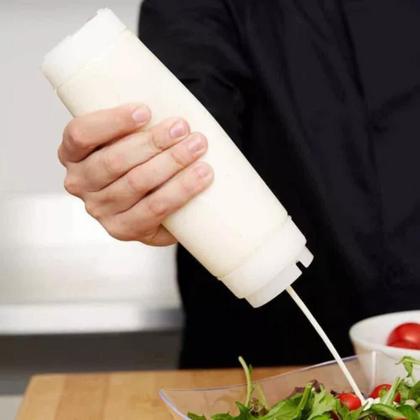 Imagem de  Kit 2 Bisnaga Invertida Fifo 720ml Molho Calda Tempero Foodtruck