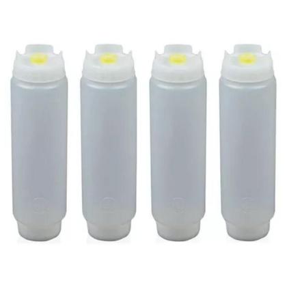 Imagem de  Kit 2 Bisnaga Invertida Fifo 720ml Molho Calda Tempero Foodtruck