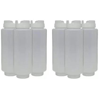 Imagem de Kit 2 Bisnaga Invertida Fifo 720ml Molho Calda Tempero Foodtruck