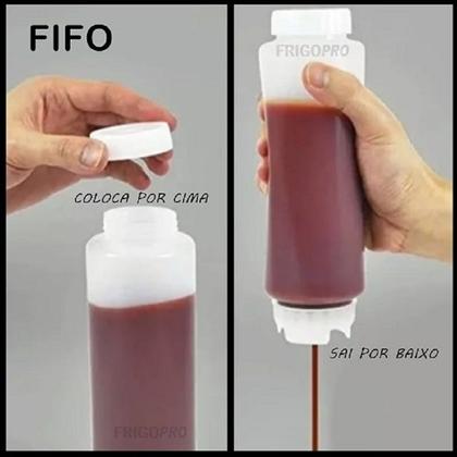 Imagem de Kit 2 Bisnagas Invertidas Fifo Para Molhos E Caldas 720ml