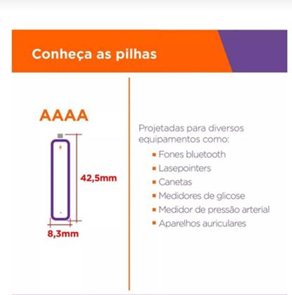 Imagem de Kit 2 blisters pilha gp mini aaaa 1,5v c/ 2 und cada