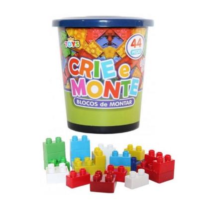 Kit 2 Blocos De Montar Educativo Infantil Brinquedo 44 Pçs - Mini Toys Imagem de Kit 2 Blocos De Montar Educativo Infantil Brinquedo 44 Pçs