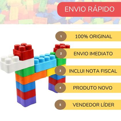 Kit 2 Blocos De Montar Educativo Infantil Brinquedo 44 Pçs - Mini Toys Imagem de Kit 2 Blocos De Montar Educativo Infantil Brinquedo 44 Pçs
