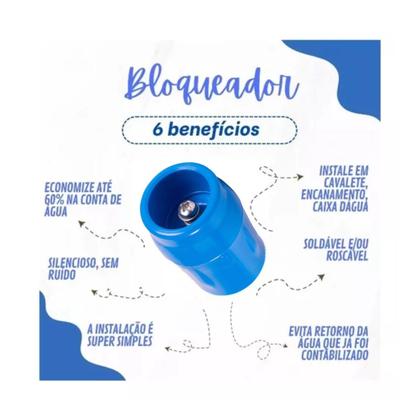 Imagem de Kit 2 Bloqueador De Ar Premium Hidrômetro Redutor De Conta D'água