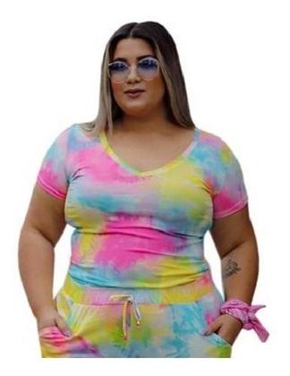 Imagem de Kit 2 Blusa Blusinha Roupas Da Moda Plus Size Modinha P  Xgg