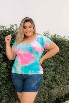 Imagem de Kit 2 Blusa Blusinha Roupas Da Moda Plus Size Modinha P  Xgg