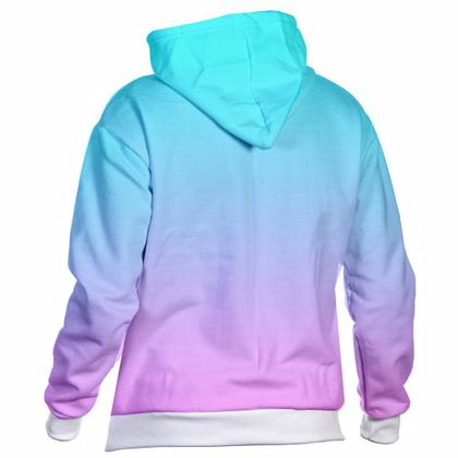 Imagem de Kit 2 Blusa de Frio Moletom Estampada Degrade Com Capuz Bolsos Laterais de Poliéster