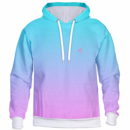 Imagem de Kit 2 Blusa de Frio Moletom Estampada Degrade Com Capuz Bolsos Laterais de Poliéster