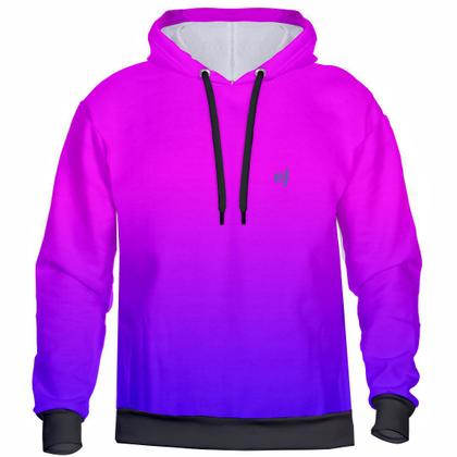 Imagem de Kit 2 Blusa de Frio Moletom Estampada Degrade Com Capuz Bolsos Laterais de Poliéster