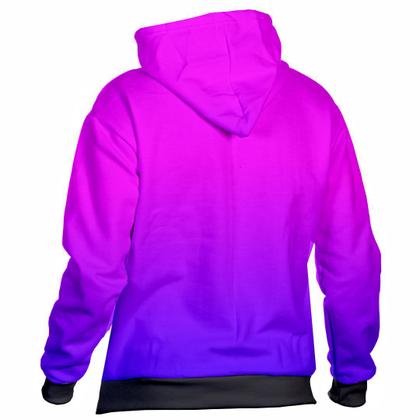 Imagem de Kit 2 Blusa de Frio Moletom Estampada Degrade Com Capuz Bolsos Laterais de Poliéster