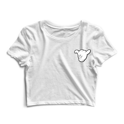 Imagem de Kit 2 Blusas Cropped Tshirt Feminina Mão e Alien