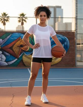 Imagem de Kit 2 Blusas Manga Curta Tule Transparente Treino Academia Fitness