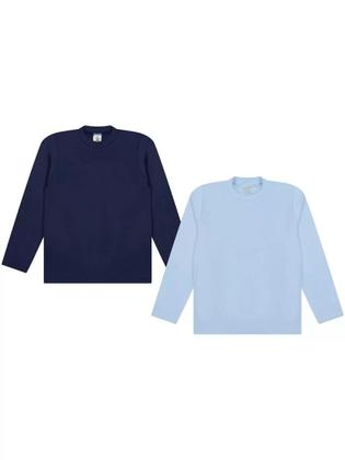 Imagem de Kit 2 Blusas Térmicas infantil Menina Manga Longa Térmicas Manga longa Inverno Infantil menina