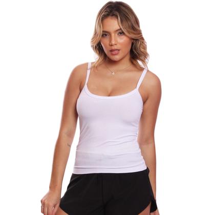 Imagem de Kit 2 Blusinha Alcinha Regata Fitness Canelada Básica