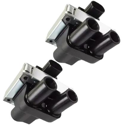 Imagem de Kit 2 Bobinas + Jogo Cabos Vela Palio Siena Uno Fiorino Fire