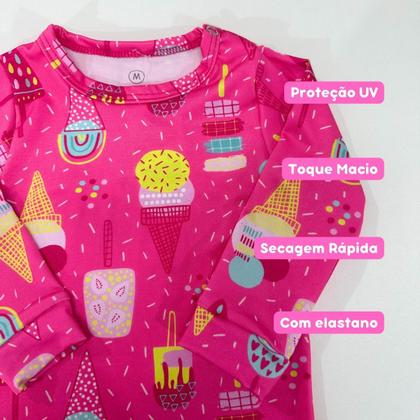 Imagem de Kit 2 Bodys Bebê Infantil com Proteção UV Menino Menina