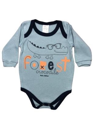 Imagem de KIT 2 Bodys Manga Longa Estampado Bebê Bicho Molhado REF:9022