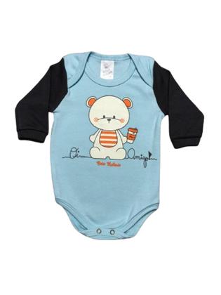 Imagem de KIT 2 Bodys Manga Longa Estampado Bebê Bicho Molhado REF:9022