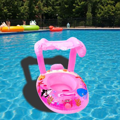 Imagem de Kit 2 Boias Bote Fralda com Cobertura Bote Baby Rosa e Azul