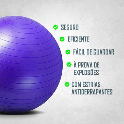 Imagem de Kit 2 Bola De Pilates Suiça Yoga Fisioterapia Ginástica 45cm