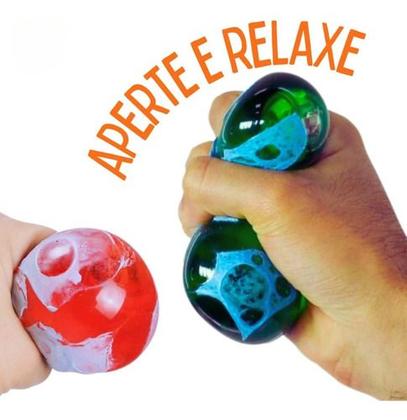 Imagem de Kit 2 Bolas De Apertar Squish Mania Flash Vulcão Com Luz
