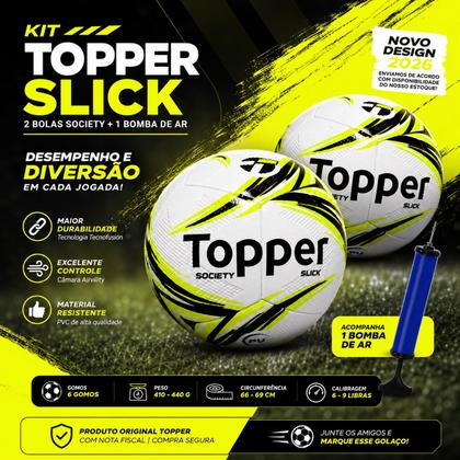Imagem de Kit 2 Bolas Society Topper Slick + 1 Bomba De Ar