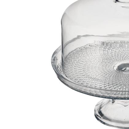 Imagem de Kit 2 Boleiras de Vidro com Pé e Tampa Vitazza Prato 28cm para Bolo, Doce, Sobremesa, Decoração, Organização, Mesa Posta Elegante e Sustentável