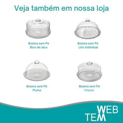 Imagem de Kit 2 Boleiras de Vidro com Tampa Petit Poa Vitazza Prato 28cm para Bolo, Doce, Sobremesa, Decoração, Organização, Mesa Posta Elegante, Sustentável