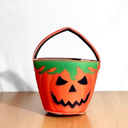 Imagem de Kit 2 Bolsas Tecido para Pedir Doces Halloween Dia das Bruxas Decorada Infantil