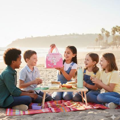 Imagem de Kit 2 Bolsas Térmicas Oxford Marmita Alimentos Bebidas