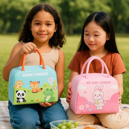 Imagem de Kit 2 Bolsas Térmicas Oxford Marmita Alimentos Bebidas