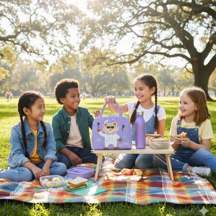 Imagem de Kit 2 Bolsas Térmicas Oxford Marmita Alimentos Bebidas