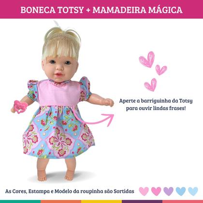 Imagem de Kit 2 Bonecas Bebê Totsy + Mamadeira Mágica