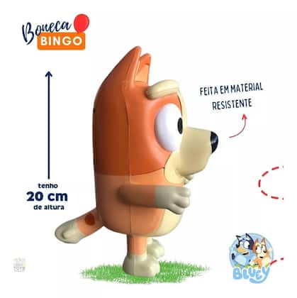 Imagem de Kit 2 Bonecas Bluey E Bingo Cachorrinha Alegre Original Brinquedos de Menina e Menino com Revista de Colorir Presente Dia das Crianças Elka