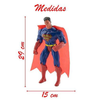 Imagem de Kit 2 Bonecos Articulados Super Heróis Liga Da Justiça 29 Cm