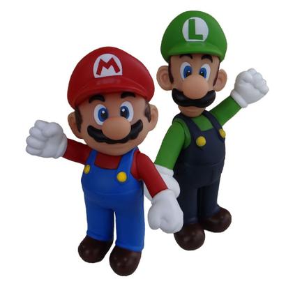 Imagem de Kit 2 Bonecos Grandes Super Mario E Luigi 23cm Coleção