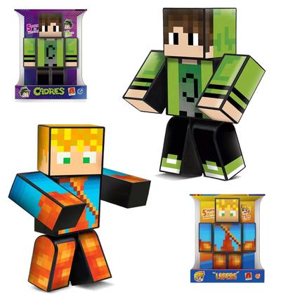 Imagem de Kit 2 Bonecos Turma Problems Lopers Cadres Minecraft 25cm