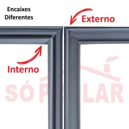 Imagem de Kit 2 Borracha Gaxeta Para Metalfrio Hc55b Freezer Horizontal 546 Litros 82x61