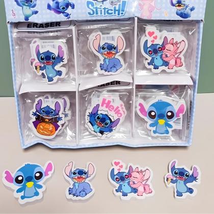 Imagem de Kit 2 Borrachas Escolar Fofa Stitch Papelaria - Sortida