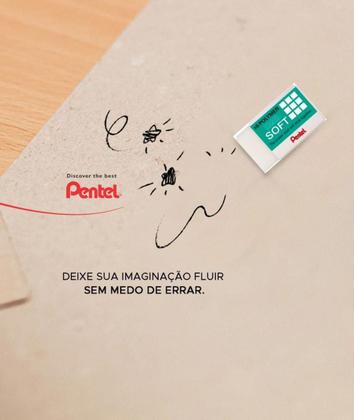 Imagem de Kit 2 Borrachas Pentel Hi-polymer Soft Profissional Pequena