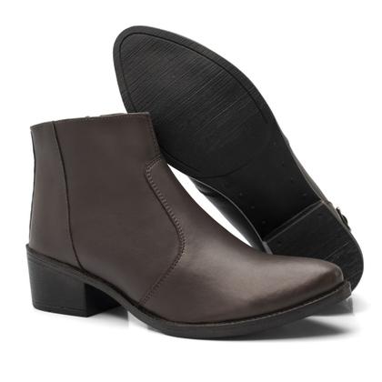 Imagem de Kit 2 Bota Feminina Cano Curto Coturno Com Zíper Confortável