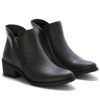 Imagem de Kit 2 Bota Feminina Salto Baixo JCL STORE Cotruno Country Chelsea Casual Zíper Dia a Dia Conforto