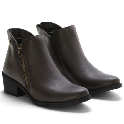 Imagem de Kit 2 Bota Feminina Salto Baixo JCL STORE Cotruno Country Chelsea Casual Zíper Dia a Dia Conforto