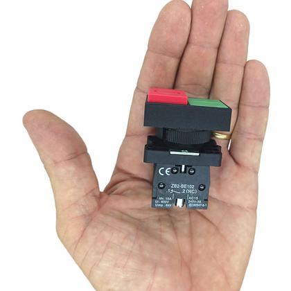 Imagem de Kit 2 Botão de Comando Duplo Liga e Desliga de Pulso 1na+1nf EL8425