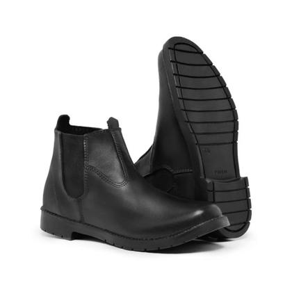 Imagem de Kit 2 Botinas em Couro 100% Legítimo Com Sola de Borracha Costurada e Colada