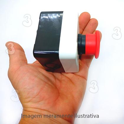 Imagem de Kit 2 Botoeira Botão de Emergência Cogumelo Pulso com Caixa de Sobrepor