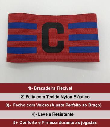 Imagem de Kit 2 Braçadeiras Faixa de Capitão Elástica de Futebol
